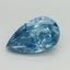 0.66 Ct. Fancy Vivid Malibu Blue Pear Lab Grown Diamond