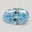 2.00 Ct. Fancy Vivid Blue Oval Lab Grown Diamond