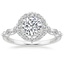 18K White Gold Versailles Halo Diamond Ring (1/2 ct. tw.), smalltop view