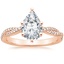 14K Rose Gold Petite Luxe Twisted Vine Diamond Ring (1/4 ct. tw.), smalltop view