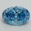 3.08 Ct. Fancy Vivid Blue Oval Lab Grown Diamond