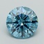 1.02 Ct. Fancy Vivid  Blue Round Lab Grown Diamond