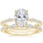 18K Yellow Gold Delicate Versailles Diamond Ring with Versailles Diamond Ring (3/8 ct. tw.)