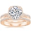 18K Rose Gold Tacori Dantela Bloom Diamond Ring with Tacori Dantela Diamond Ring (1/8 ct. tw.)