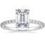 14K White Gold Petite Shared Prong Three-Quarter Coverage Diamond Ring (1/3 ct. tw.), smalltop view