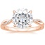 14K Rose Gold Petite Twisted Vine Diamond Ring (1/8 ct. tw.), smalltop view