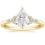 18K Yellow Gold Verbena Diamond Ring, smalltop view