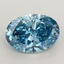 1.48 Ct. Fancy Vivid  Blue Oval Lab Grown Diamond