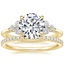 18K Yellow Gold Luxe Melody Diamond Ring (1/5 ct. tw.) with Luxe Ballad Diamond Ring (1/4 ct. tw.)