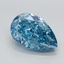 2.59 Ct. Fancy Vivid Blue Pear Lab Grown Diamond