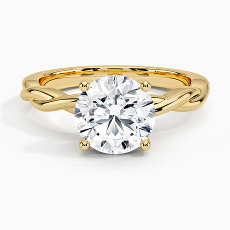 Twisted Vine Hidden Halo Diamond Ring