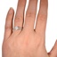 The Kacey Ring, smallzoomed in top view on a hand