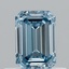 0.52 Ct. Fancy Intense Blue Emerald Lab Grown Diamond