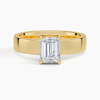 Peyton 4mm Solitaire with 1ct Emerald Certified Lab Diamond in 18K Yellow Gold