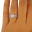 The Melrose Ring, smalltop view on a hand