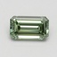 0.90 Ct. Fancy Vivid Green Emerald Lab Grown Diamond