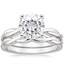 18KW Moissanite Twisted Vine Bridal Set, smalltop view
