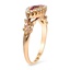 The Leta Ring, smalltop view on a hand