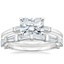 18K White Gold East West Tapered Baguette Diamond Ring with Memoir Baguette Diamond Ring (3/4 ct. tw.)