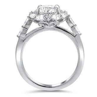 Custom Marquise Halo Diamond Ring