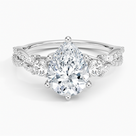 Luxe Willow Three Stone Diamond Ring - Brilliant Earth