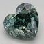 3.08 Ct. Fancy Vivid Green Heart Lab Grown Diamond