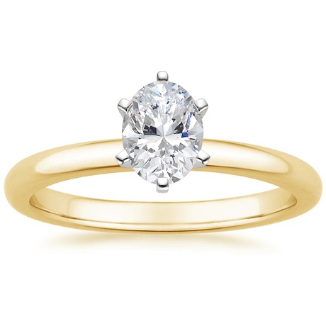 18K Yellow Gold Six-Prong 2mm Comfort Fit Bridal Set