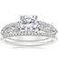 18K White Gold Plume Diamond Ring with Whisper Diamond Ring (1/10 ct. tw.)