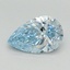 1.12 Ct. Fancy Intense Blue Pear Lab Grown Diamond