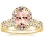 18KY Morganite Odessa Diamond Ring (1/5 ct. tw.) with Sonora Diamond Ring (1/8 ct. tw.), smalltop view