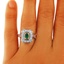 The Aliyah Ring, smalltop view on a hand
