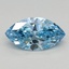 0.59 Ct. Fancy Vivid Blue Marquise Lab Grown Diamond