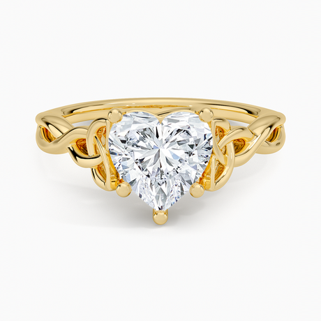 18K Yellow Gold Celtic Love Knot Ring
