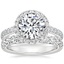 18K White Gold Sienna Halo Diamond Ring with Anthology Diamond Ring (2/3 ct. tw.)