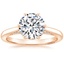 18K Rose Gold Simply Tacori Crown Diamond Ring, smalltop view