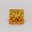 0.44 Ct. Fancy Vivid Orangy Yellow Princess Lab Grown Diamond