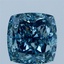 3.29 Ct. Fancy Vivid Blue Cushion Lab Grown Diamond