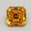 1.52 Ct. Fancy Vivid Yellowish Orange Asscher Lab Grown Diamond