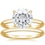 18KY Moissanite Hazel Bridal Set, smalltop view