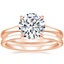 14K Rose Gold Muse Ring with Liv Wedding Ring