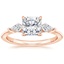 14K Rose Gold Luxe Cometa Three Stone Diamond Ring (1/3 ct. tw.), smalltop view