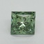 0.91 Ct. Fancy Vivid Pacific Green Princess Lab Grown Diamond