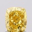 1.14 Ct. Fancy Vivid  Yellow Cushion Lab Grown Diamond