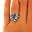 The Medley Ring, smalltop view on a hand