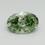 0.53 Ct. Fancy Vivid Green Oval Lab Grown Diamond