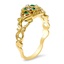 The Juanita Ring, smalltop view on a hand