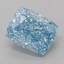 1.43 Ct. Fancy Vivid Blue Cushion Lab Grown Diamond