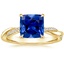 18K Yellow Gold Petite Twisted Vine Hidden Halo Pavé Diamond Ring, smalltop view