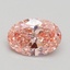 0.68 Ct. Fancy Vivid Pink Oval Lab Grown Diamond