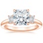 14K Rose Gold Petite Rhiannon Three Stone Diamond Ring (1/4 ct. tw.), smalltop view